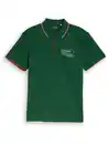Bild 3 von Herren Poloshirt mit Schriftzug-Print Grün
