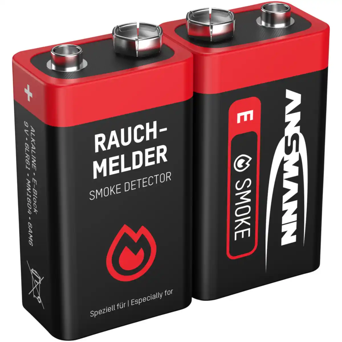 Bild 1 von ANSMANN Alkaline 9V E-Block Batterie, 2er-Set