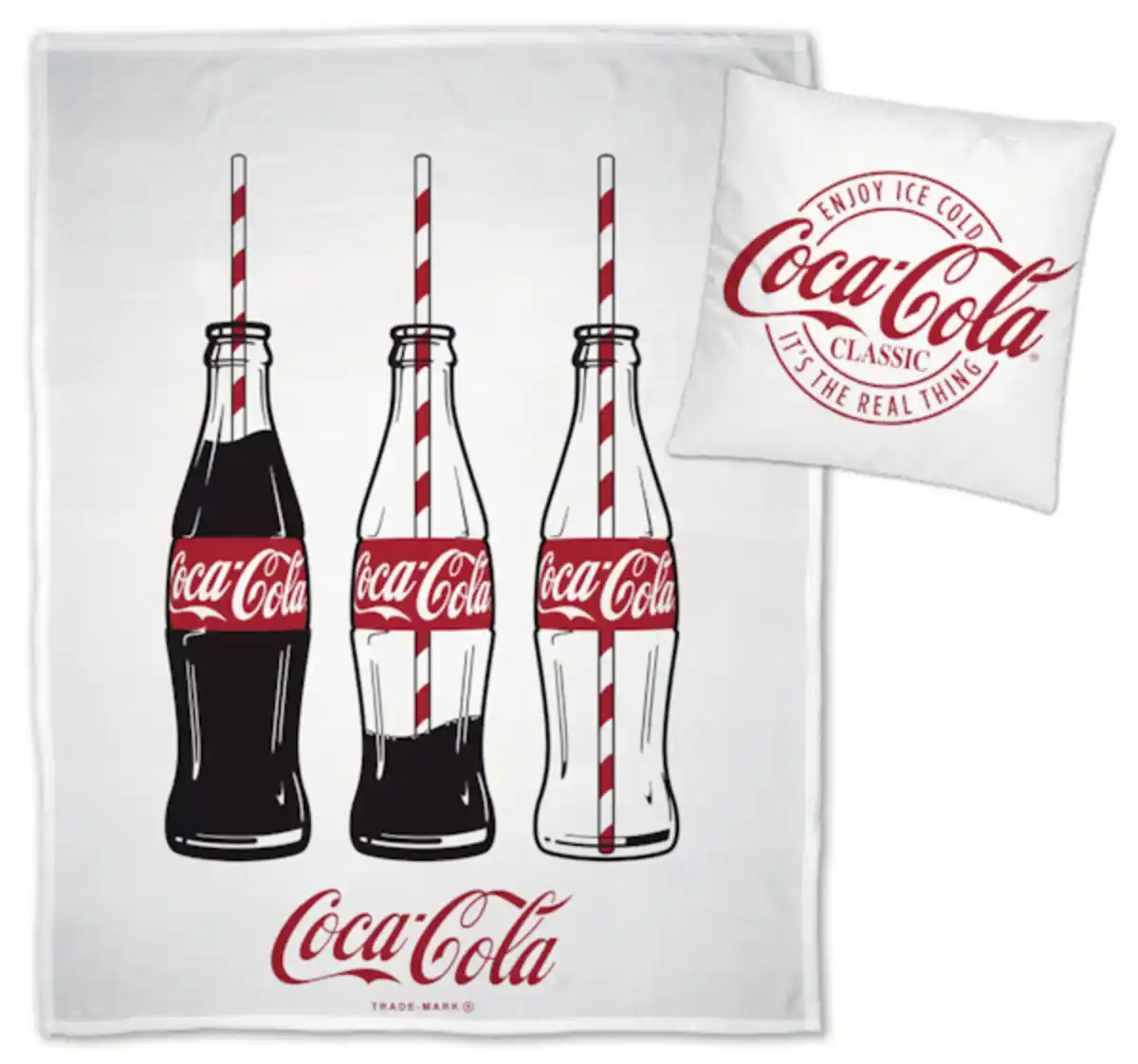 Bild 1 von COCA-COLA Kuscheldecke, Deko-Kissen*
