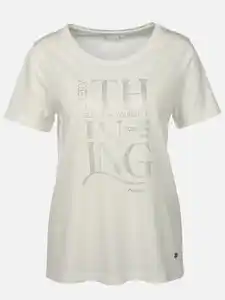 Damen Shirt mit Strass-Applikation Weiß