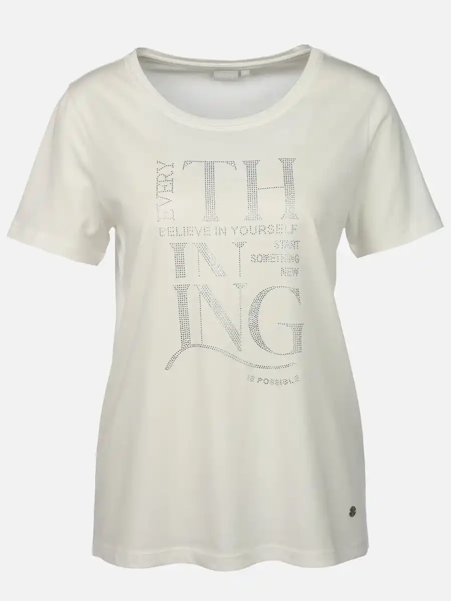 Bild 1 von Damen Shirt mit Strass-Applikation Weiß