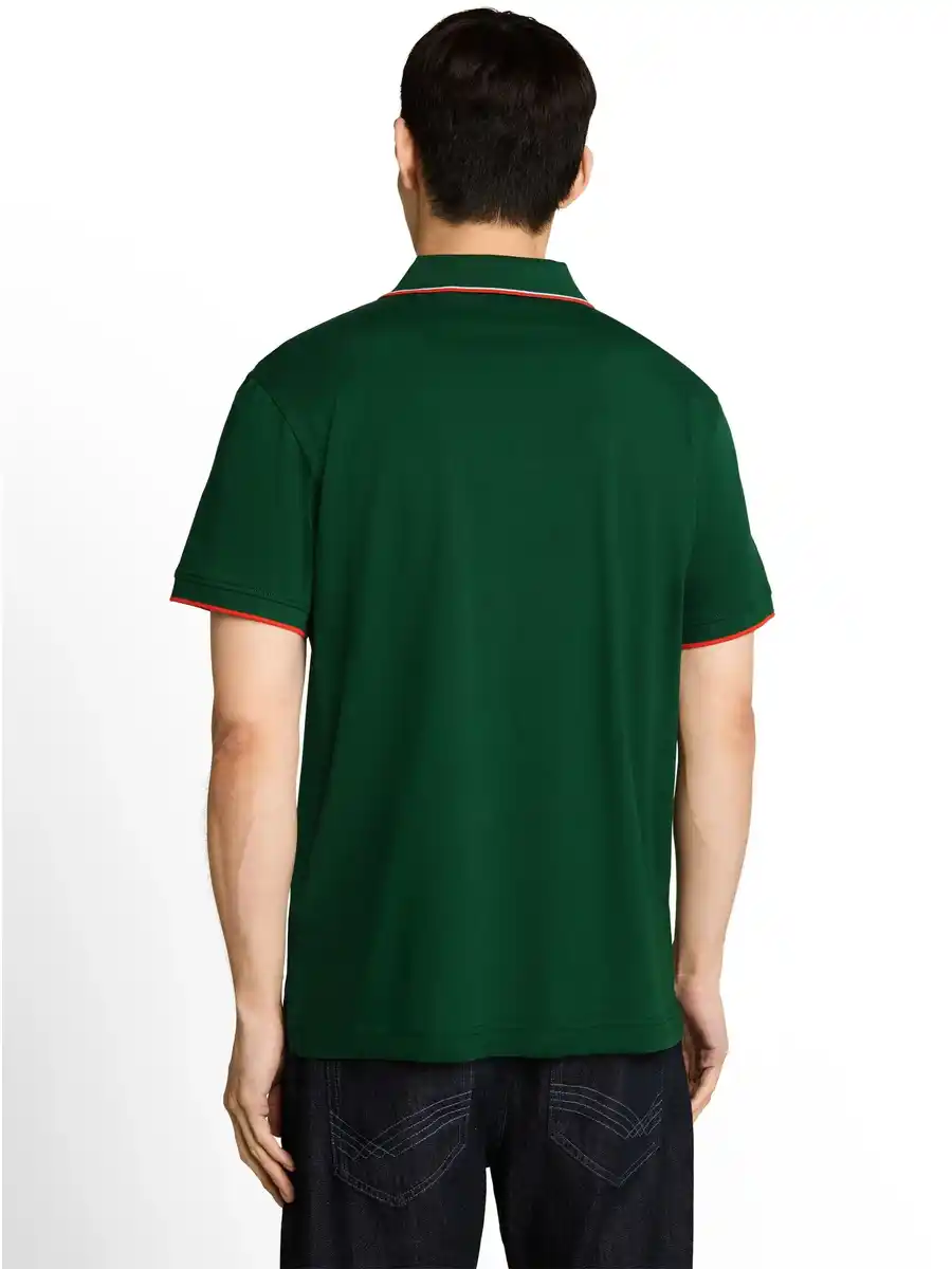 Bild 1 von Herren Poloshirt mit Schriftzug-Print Grün