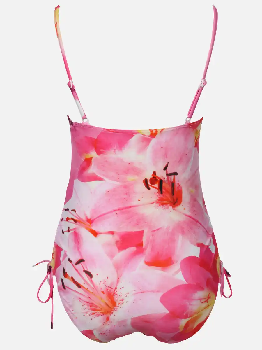 Bild 2 von Damen Badeanzug Blumen Pink