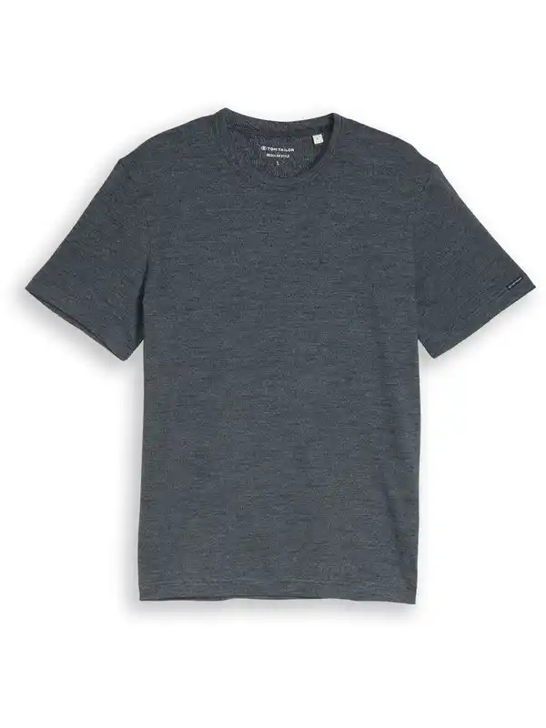 Bild 3 von Herren T-Shirt in melierter Optik Blau