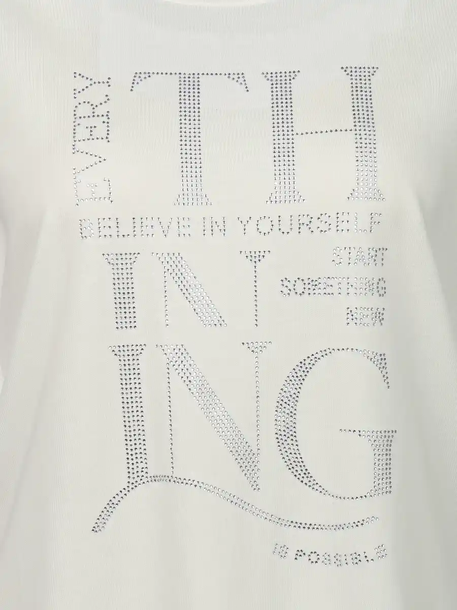 Bild 3 von Damen Shirt mit Strass-Applikation Weiß