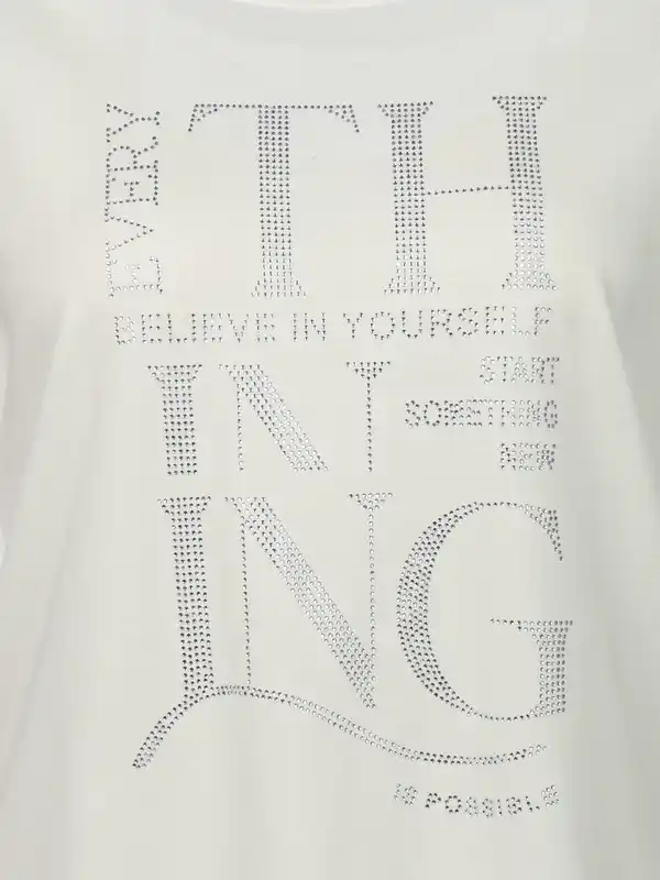 Bild 3 von Damen Shirt mit Strass-Applikation Weiß