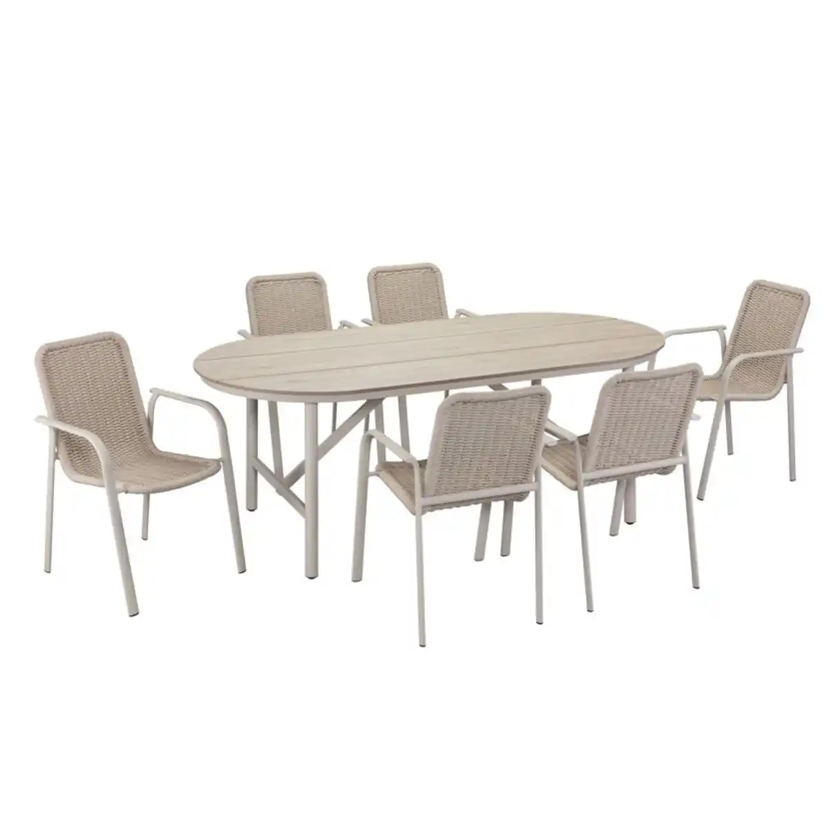Bild 1 von Gartenmöbelset 'Luna' für 6 Personen Aluminium