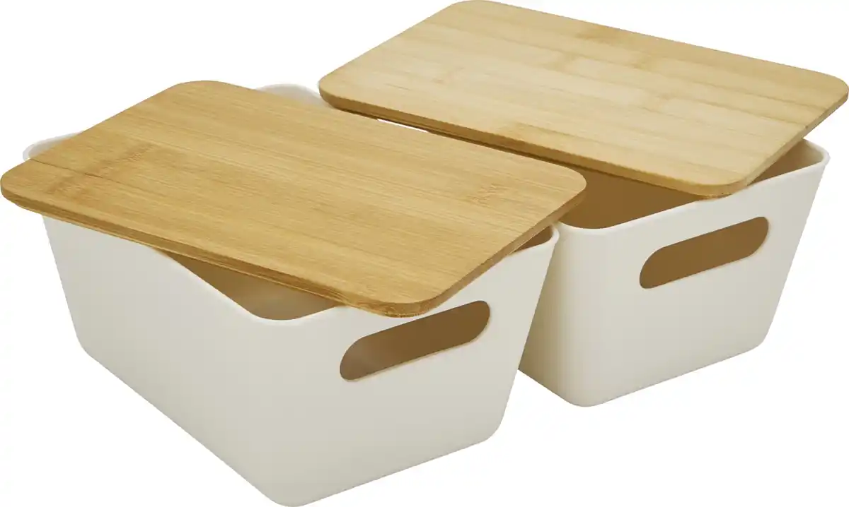 Bild 1 von IDEENWELT 2er Set Badezimmerbox klein weiß