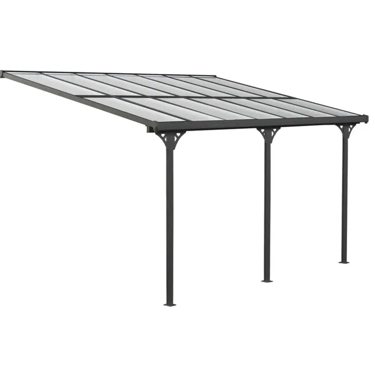 Bild 1 von Westmann Terrassenüberdachung 'Bruce' Aluminium schwarz 300 x 435 x 270 cm