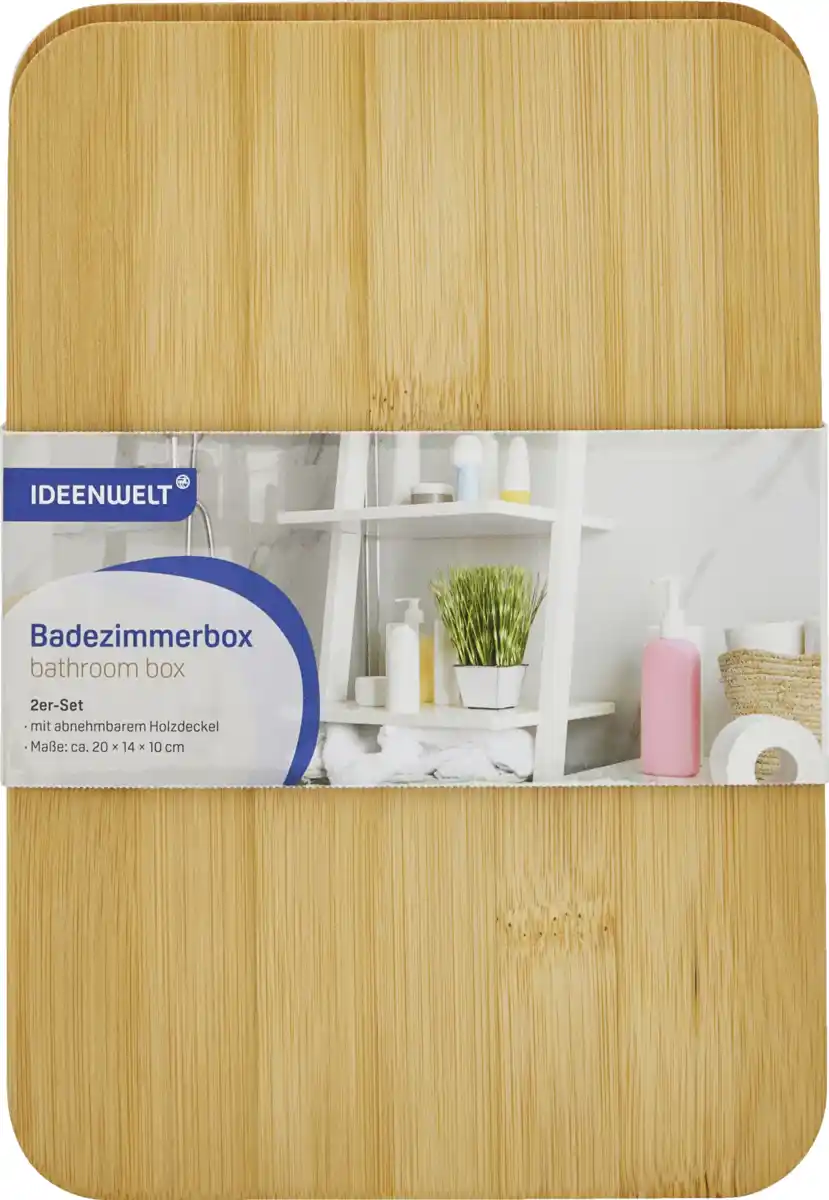 Bild 2 von IDEENWELT 2er Set Badezimmerbox klein weiß