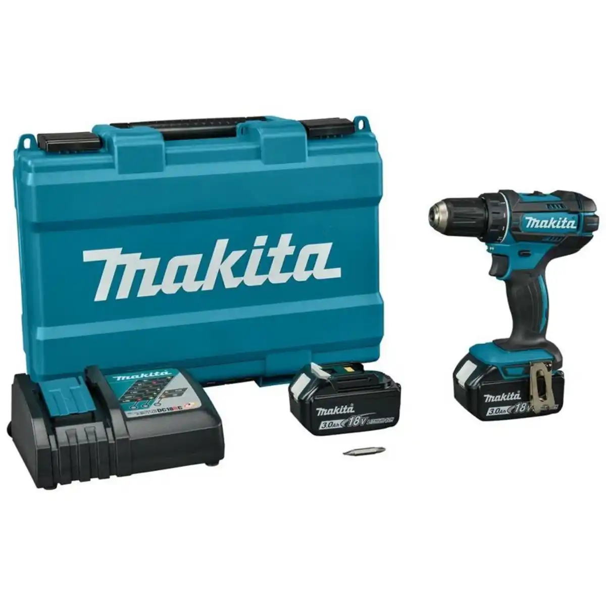 Bild 1 von Makita Akku-Bohrschrauber-Set 'DDF482RFE' 18 V mit 2 x 3,0 AH Akku und Schnellladegerät