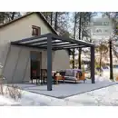 Bild 1 von Palram-Canopia Terrassenüberdachung 'Stockholm' anthrazit  330,5 x 370 cm Polycarbonat klar