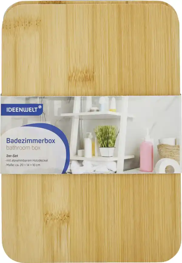 Bild 2 von IDEENWELT 2er Set Badezimmerbox klein grün