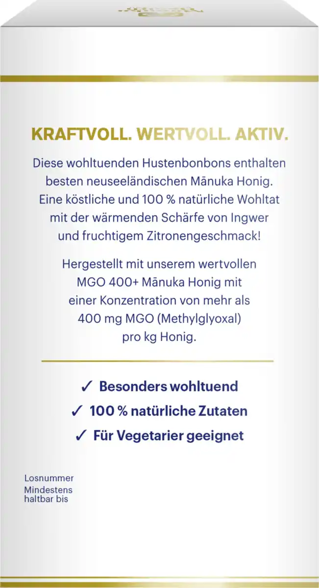 Bild 4 von manuka health Manuka Honig Hustenbonbons MGO 400 Ingwer & Zitronen-Geschmack, 100 g