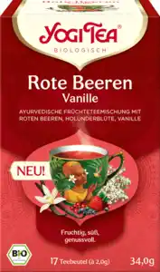 YOGI TEA Früchtetee Rote Beeren Vanille (17 Beutel), 34 g