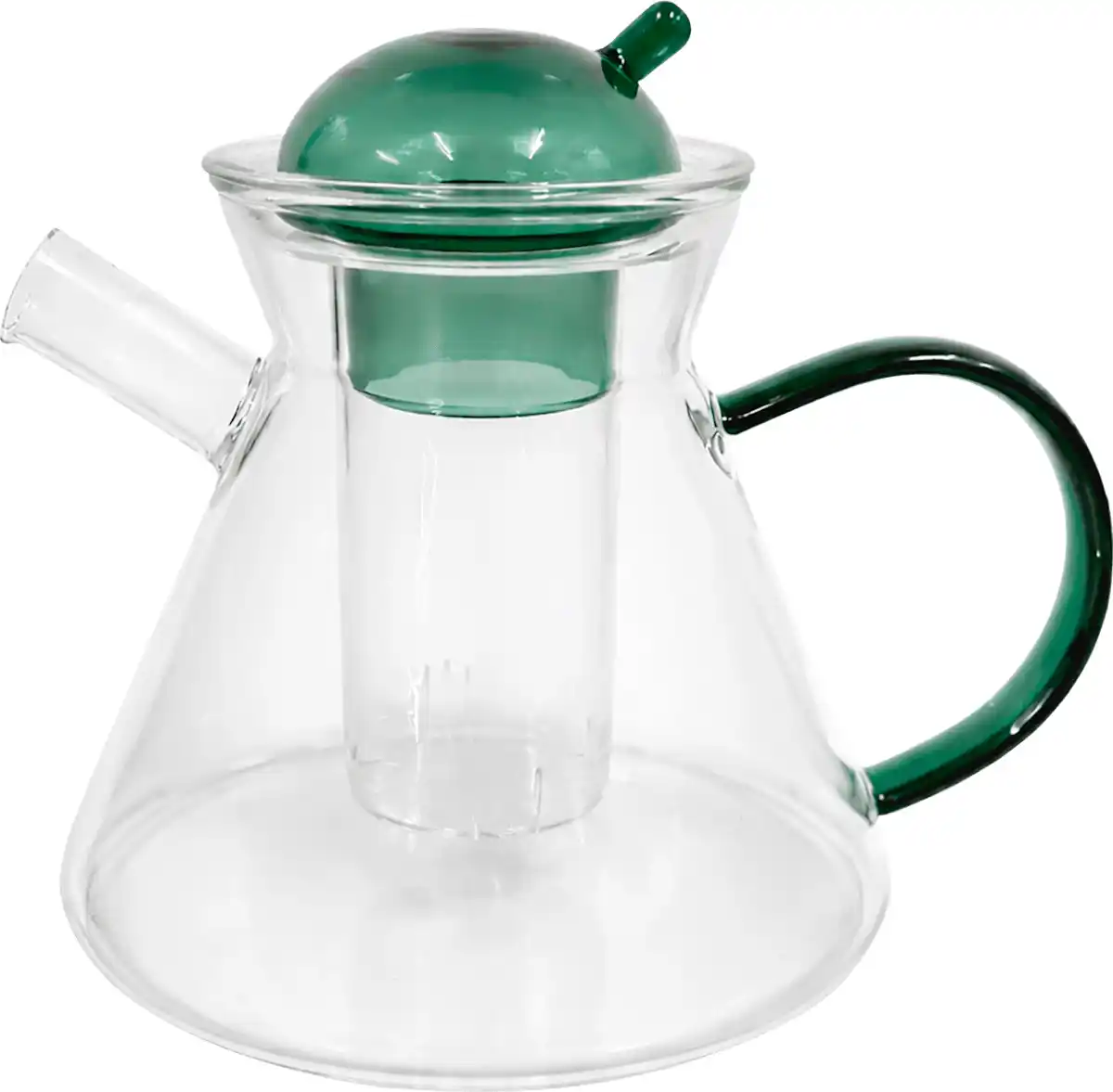 Bild 1 von Dekorieren & Einrichten Teekanne aus Glas, transparent/grün (1.000 ml), 1 St
