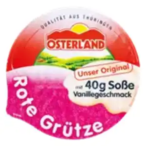 Osterland Rote Grütze mit Soße mit Vanillegeschmack
