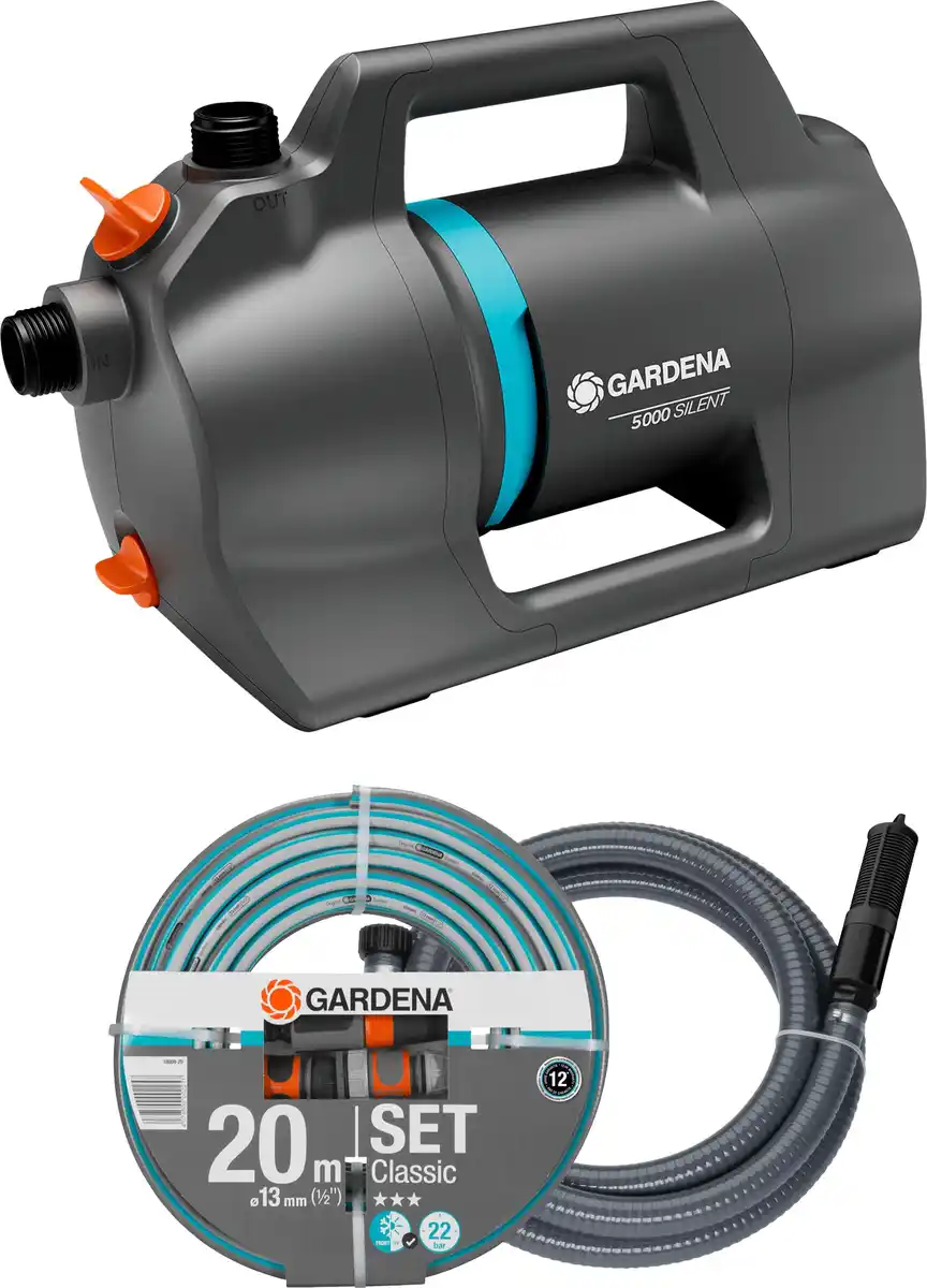 Bild 1 von Gardena Gartenpumpe-Set Silent max. Fördermenge: 5.100 l/h 550 Watt