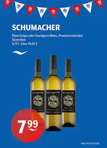 SCHUMACHER Pinot Grigio oder Sauvignon Blanc Premiumselection Slowenien