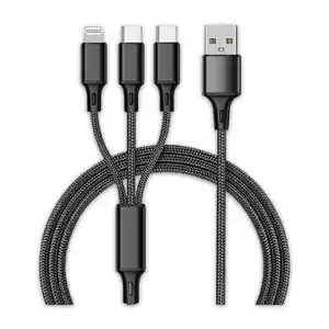 Diamond Car XXL 3in1 Ladekabel mit Textilummantelung 3 m