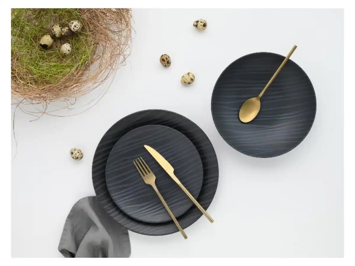 Bild 2 von CREATABLE Kombiservice »Waves Black«,  16-teilig