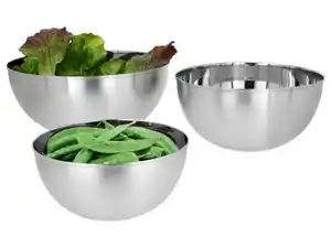 SILVERCREST® Premium-Edelstahl-Schüssel-Set, 3 Stk.