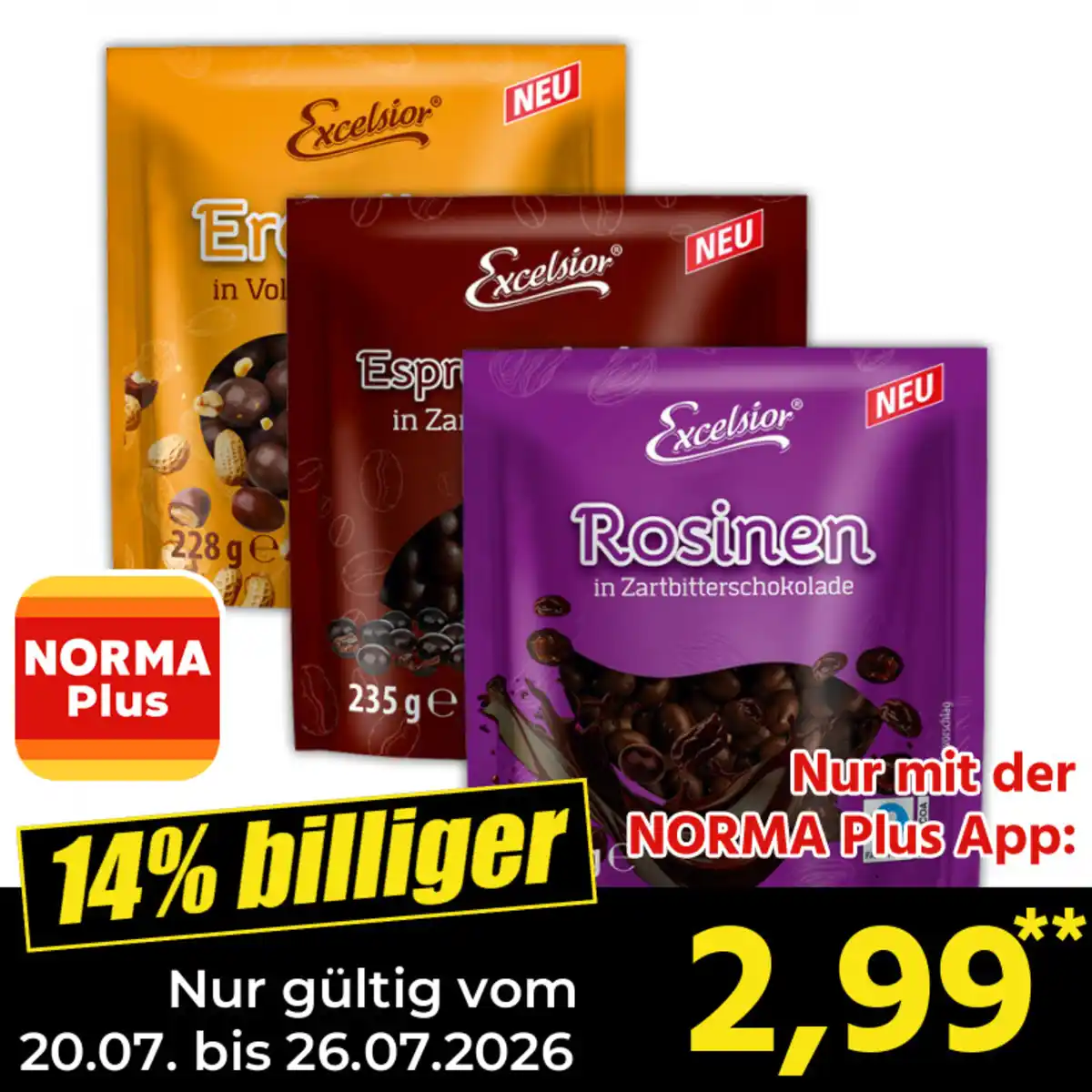 Bild 1 von Excelsior Schokolierte Snacks