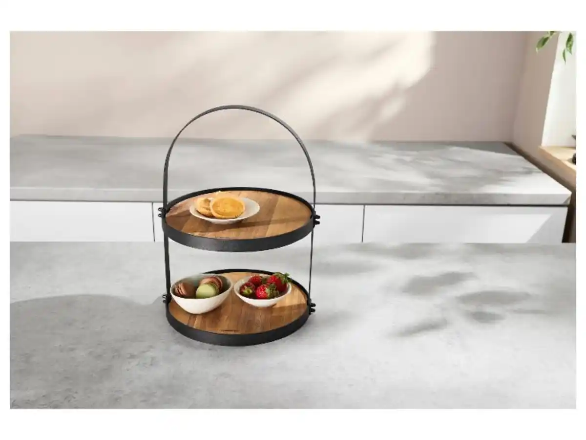 Bild 2 von SILVERCREST® Etagere mit Akazienholz