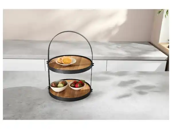 Bild 2 von SILVERCREST® Etagere mit Akazienholz