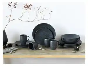 CREATABLE Kombiservice »Waves Black«,  16-teilig