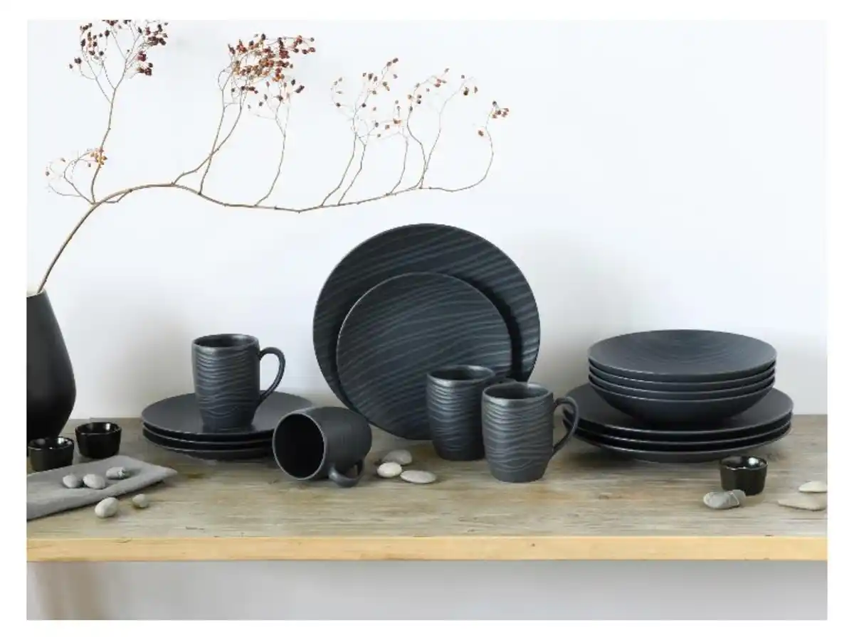Bild 1 von CREATABLE Kombiservice »Waves Black«,  16-teilig