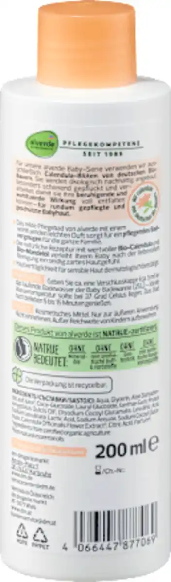 Bild 2 von alverde BABY Baby Badezusatz Pflegebad Calendula & Mandelöl, 200 ml