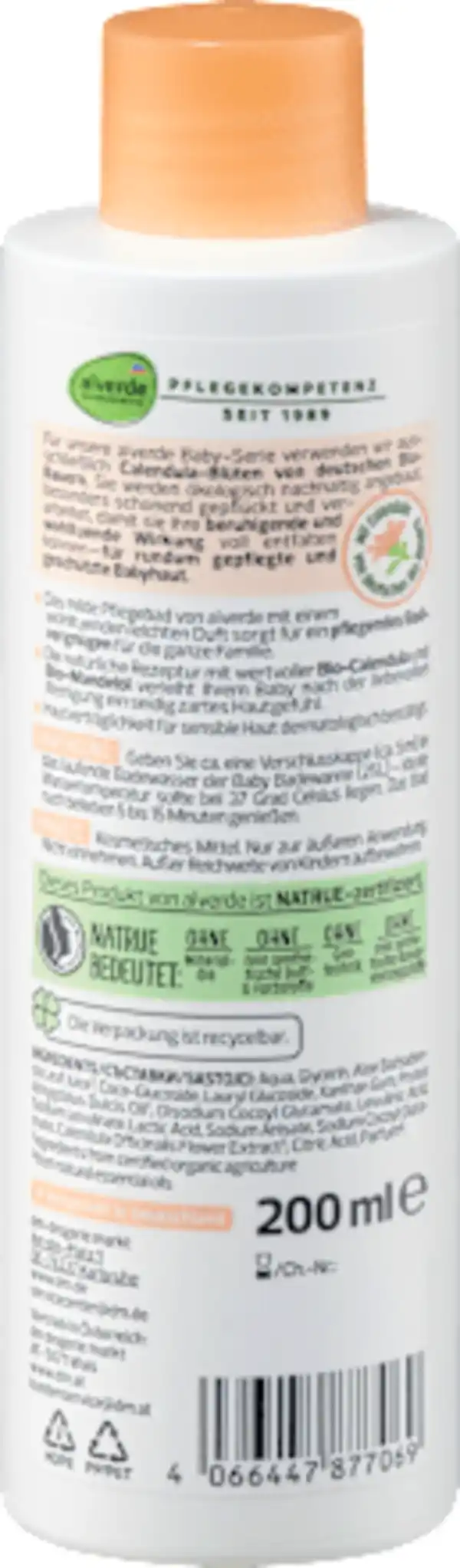 Bild 2 von alverde BABY Baby Badezusatz Pflegebad Calendula & Mandelöl, 200 ml