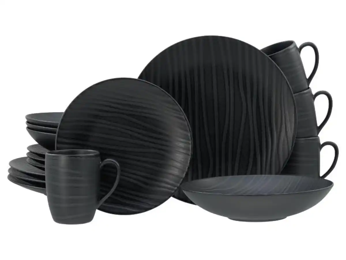 Bild 3 von CREATABLE Kombiservice »Waves Black«,  16-teilig