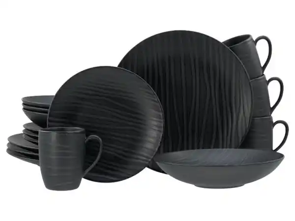 Bild 3 von CREATABLE Kombiservice »Waves Black«,  16-teilig