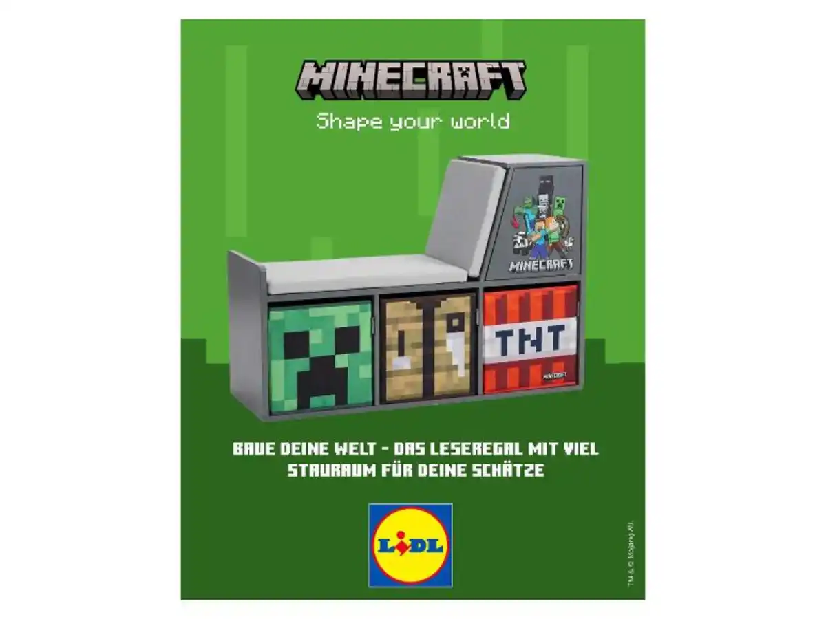 Bild 2 von MINECRAFT Sitzbank / Leseregal""