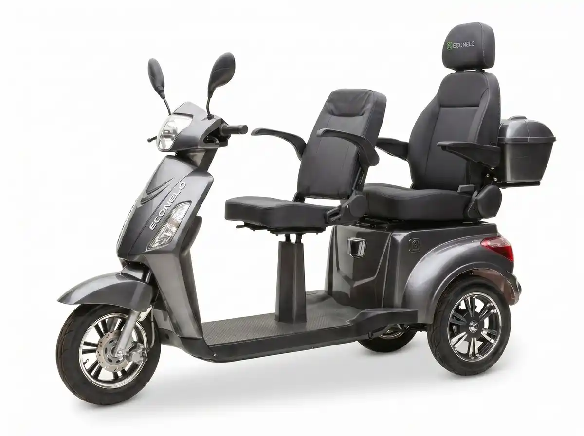 Bild 1 von E-Seniorenmobil Billy 2.0, Lithium-Akku, 3-Rad, 1000 Watt, Komfort-Sitz, Grau