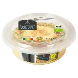WONNEMEYER Bio-Hummus mit Topping 175 g, Kräuter-Pinienkerne