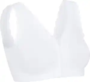 IDEENWELT Komfort Bustier mit Zipper & Spitze weiß Gr. 3XL