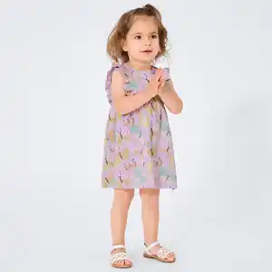 Baby-Mädchen-Kleid mit Schmetterlings-Motiv