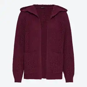 Damen-Strickcardigan mit Kapuze