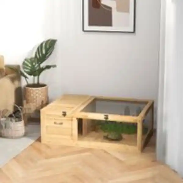 Bild 2 von Schildkrötenhaus aus Holz, Schildkrötengehege mit Haupthäusern, Reptilienkäfig
