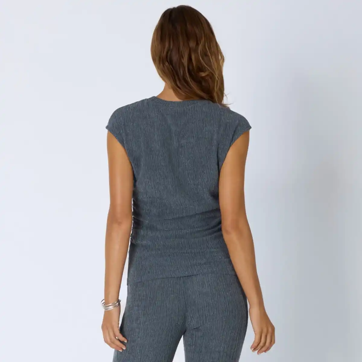 Bild 4 von Damen-T-Shirt mit seitlicher Raffung