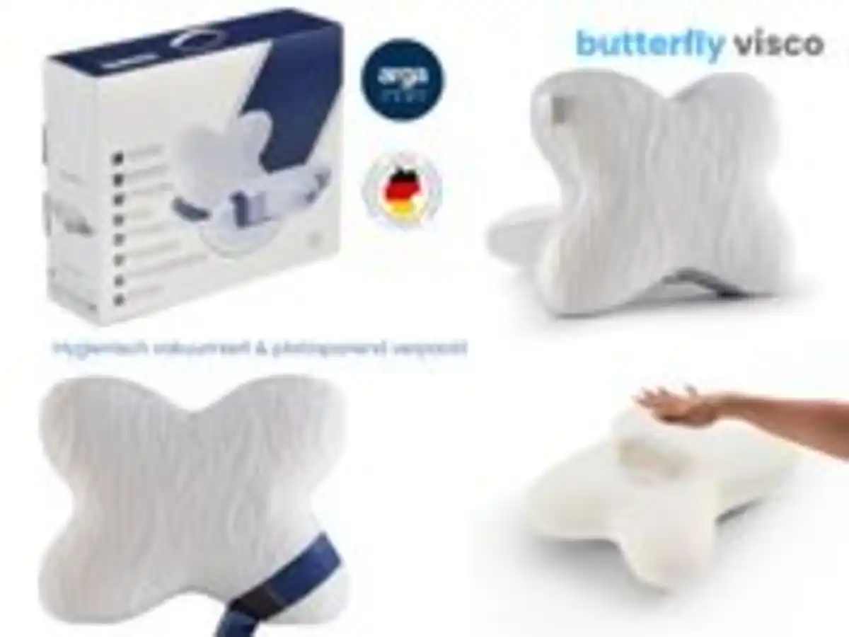 Bild 2 von AH Butterfly Visco Komfortkissen für Seiten- und Rückenschläfer – 53x42 cm