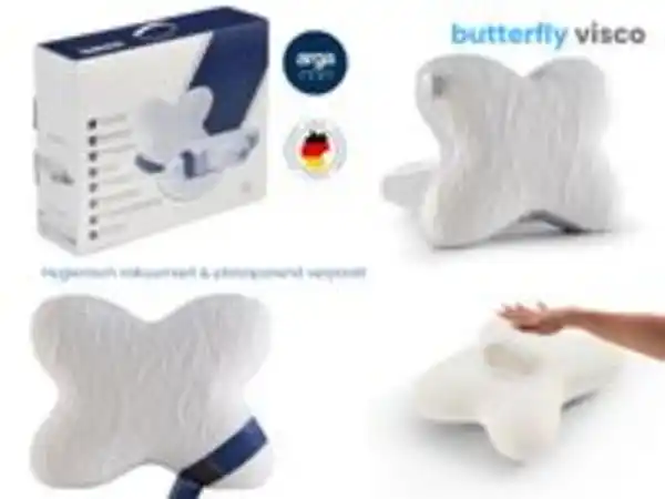 Bild 2 von AH Butterfly Visco Komfortkissen für Seiten- und Rückenschläfer – 53x42 cm