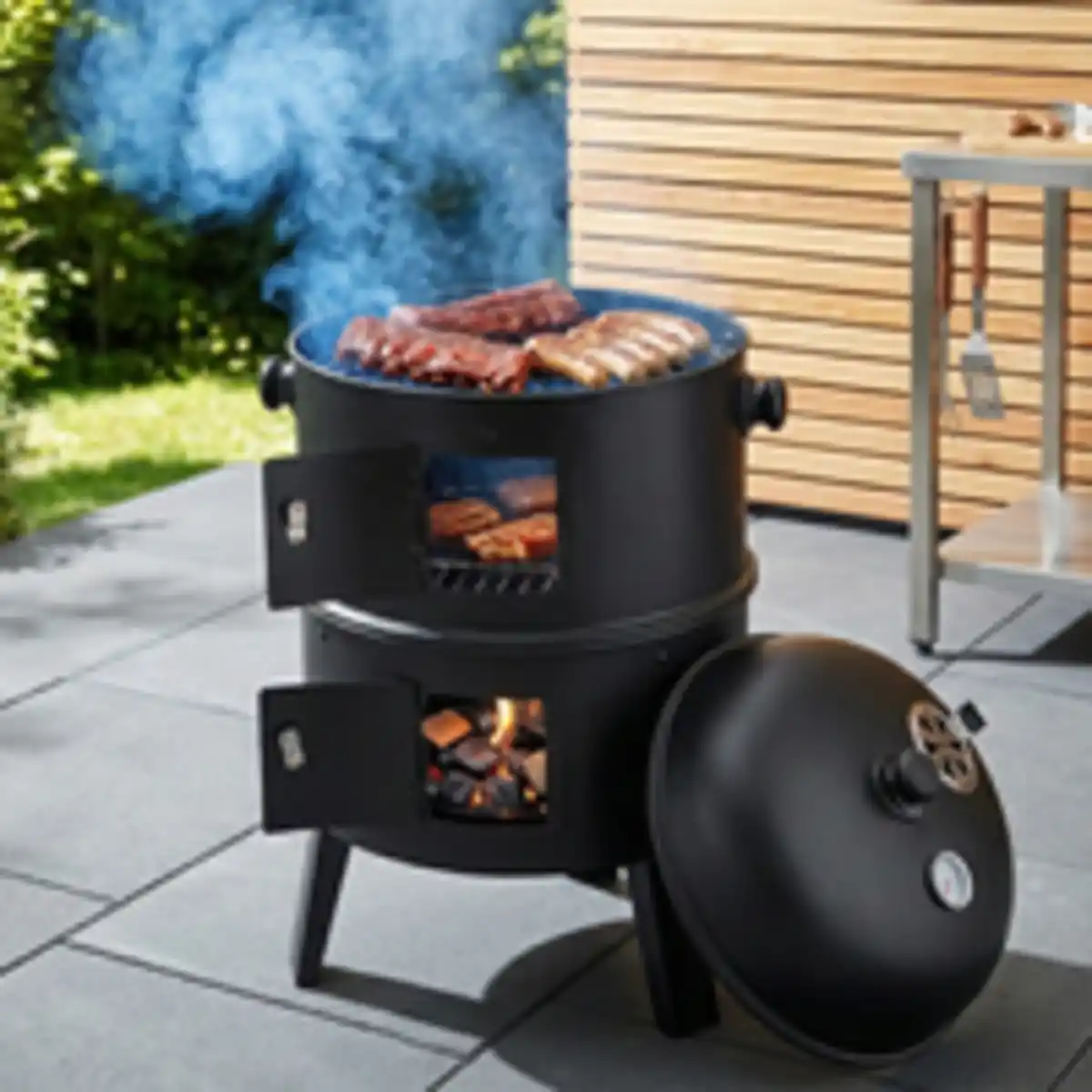 Bild 2 von 3-in-1 Räuchergrill vertikal, ca. 40 x 80 cm