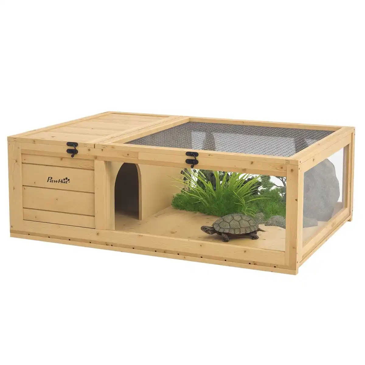 Bild 1 von Schildkrötenhaus aus Holz, Schildkrötengehege mit Haupthäusern, Reptilienkäfig