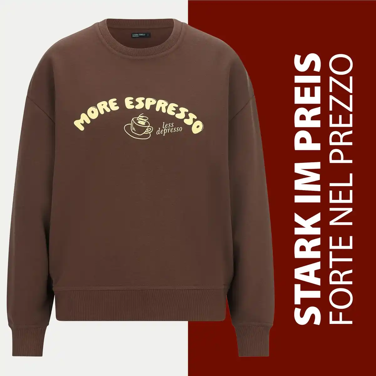 Bild 1 von Damen-Oversized-Sweatshirt mit Aufdruck