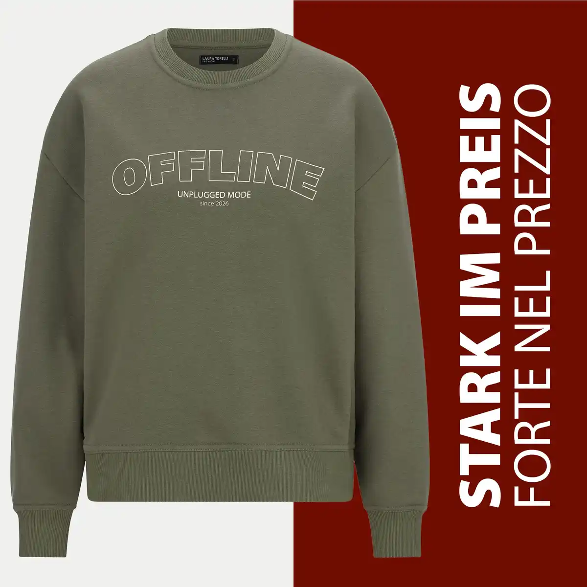 Bild 1 von Damen-Oversized-Sweatshirt mit Aufdruck