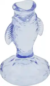 IDEENWELT Glas-Kerzenhalter Fisch blau